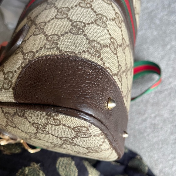 Authentic Gucci vintage web sherry line satchel bag 002.68.0069 (F301) - Picture 7 of 16